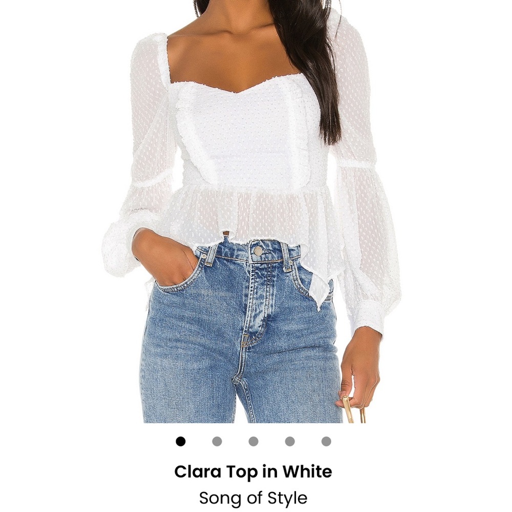 Song of Style White Textured Blouse